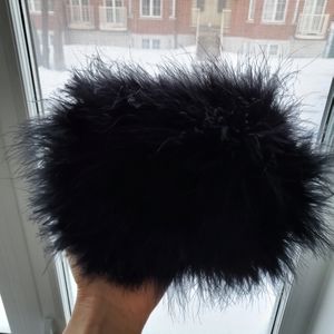 Ostrich Feather Clutch Bag